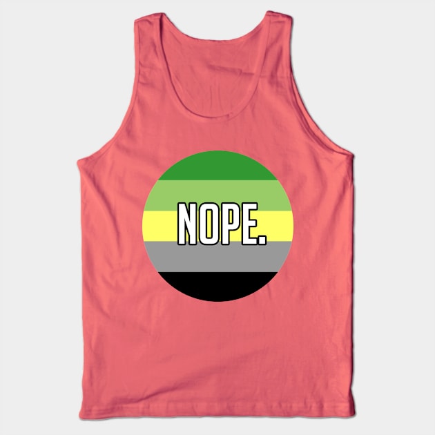 Aromantic NOPE. Tank Top by CrystalQueerClothing